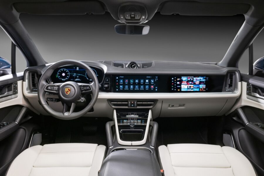 The first photos of the interior of the new Porsche Cayenne: the kingdom of displays