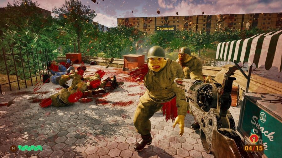 RUSLICSTAN INVADES is a VERY brutal shooter about the destruction of the russian invaders
