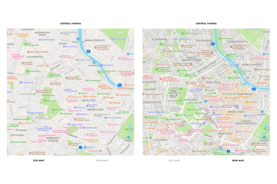 Updated maps in Apple Maps should become available in six new countries of Central Europe