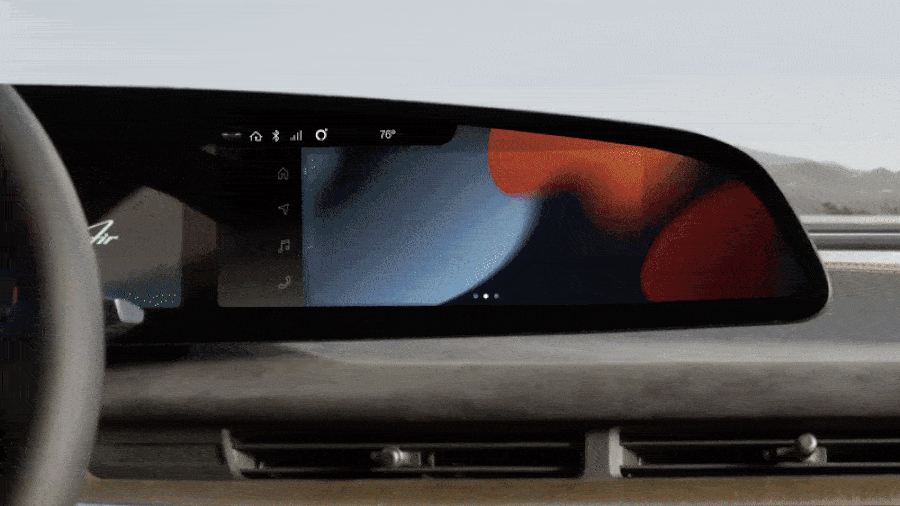 В Lucid Air тепер є підтримка бездротового Apple CarPlay та Android Auto