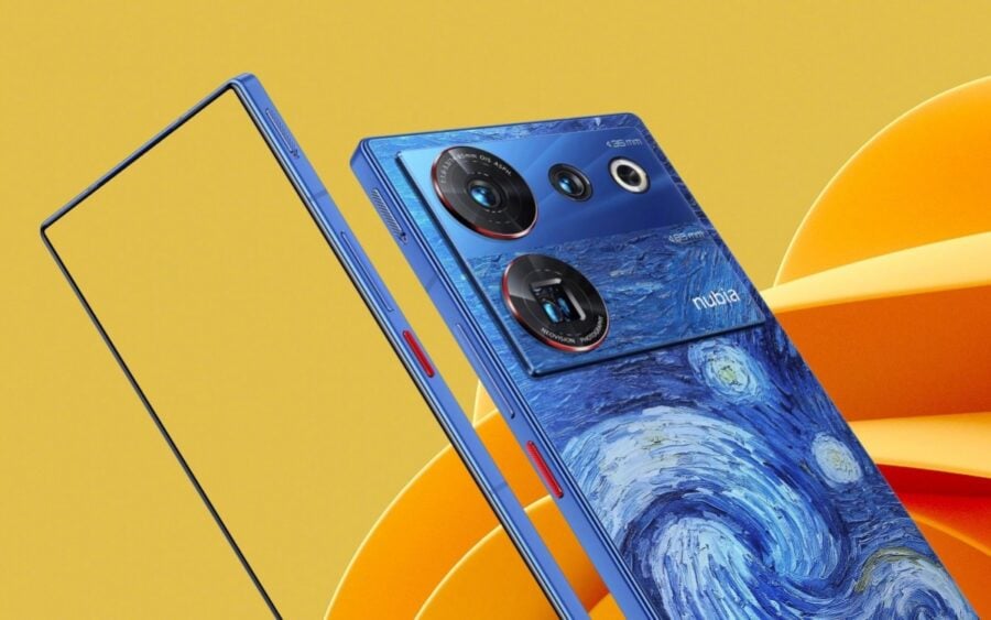 The nubia Z50 Ultra smartphone received 35- and 85-mm lenses, as well as a design option in the style of a Vincent van Gogh painting