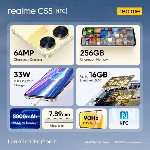 Realme C55 became the first Android smartphone with an analogue of Apple Dynamic Island - Mini Capsule