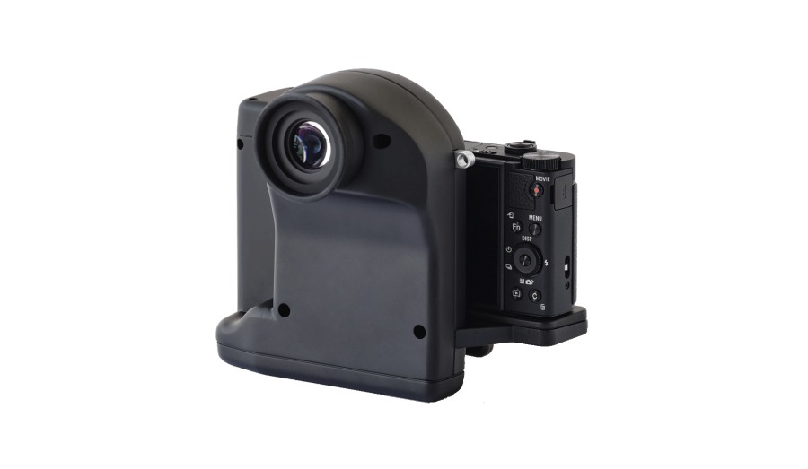 The laser viewfinder in the Sony DSC-HX99 RNV camera will project the image directly into the user's eye