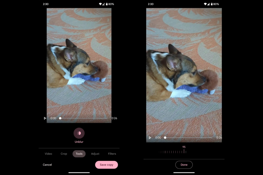 Video Unblur will appear in Google Photos