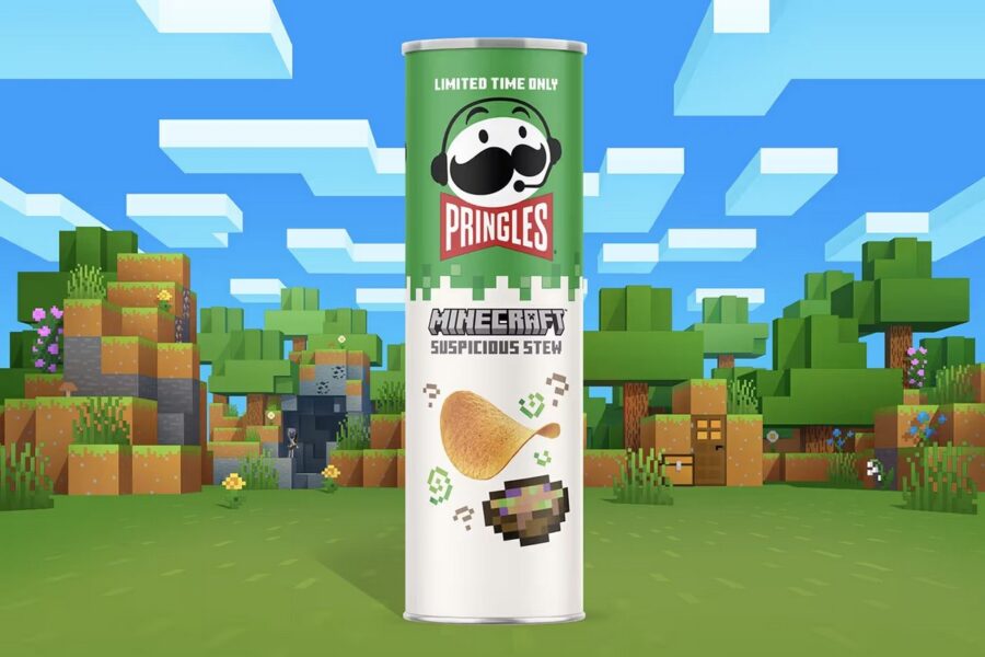 Pringles in cooperation with Minecraft released a limited series of Pringles Minecraft Suspicious Stew Crisps