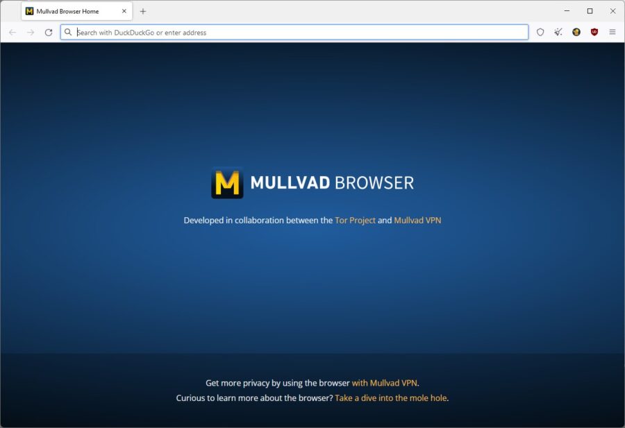Mullvad secure browser — a new project of The Tor Project