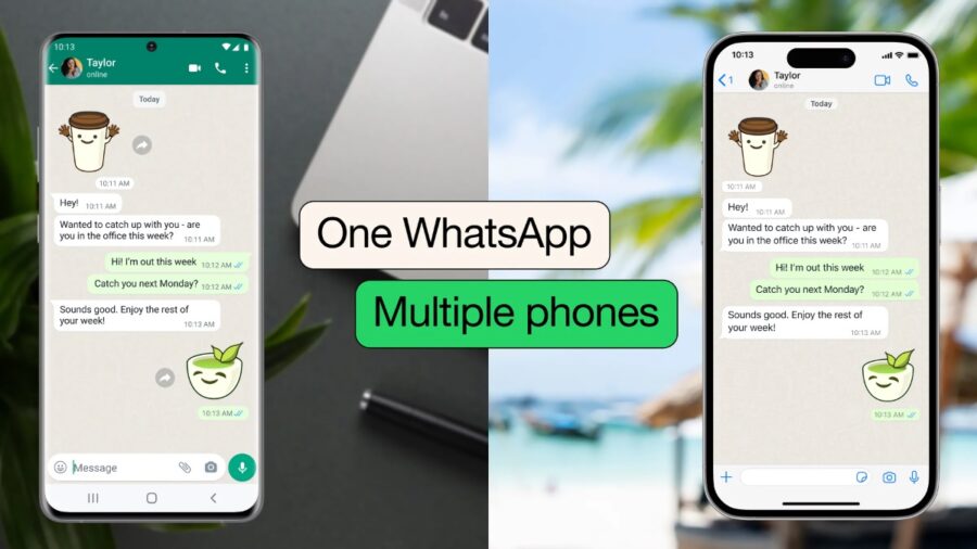 WhatsApp can be used on several smartphones