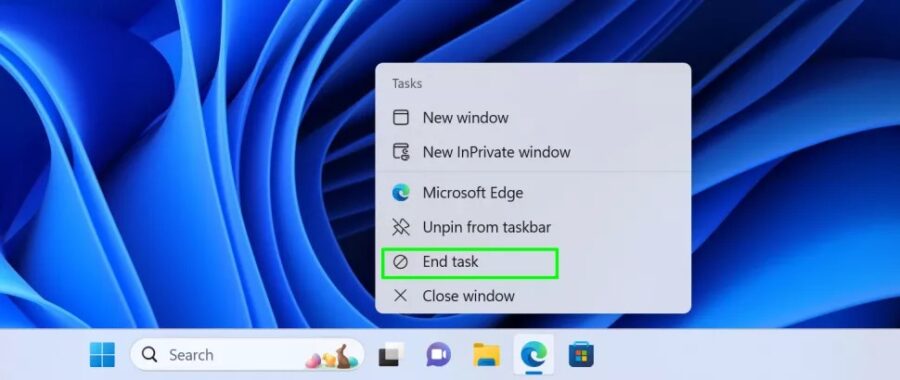 Windows 11 will soon allow you to force close programs from the Taskbar