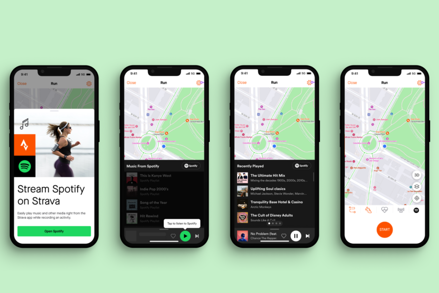 The Strava application has received integration with the Spotify service