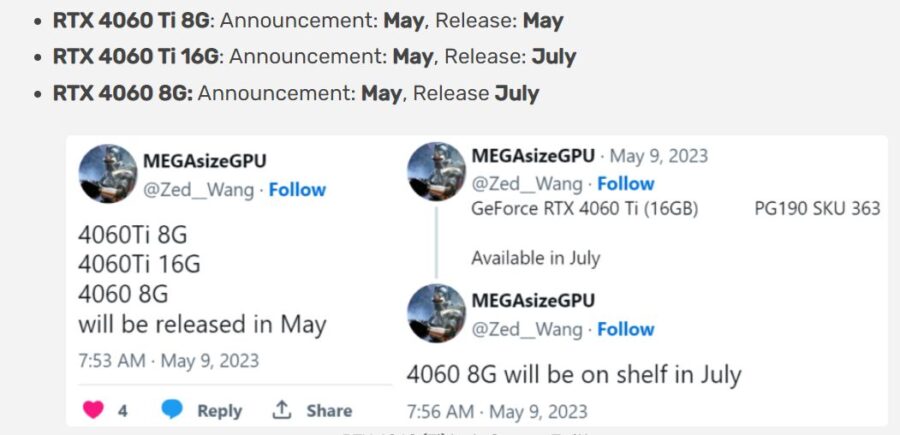 NVIDIA is preparing GeForce RTX 4060 Ti video cards with 16 GB of memory