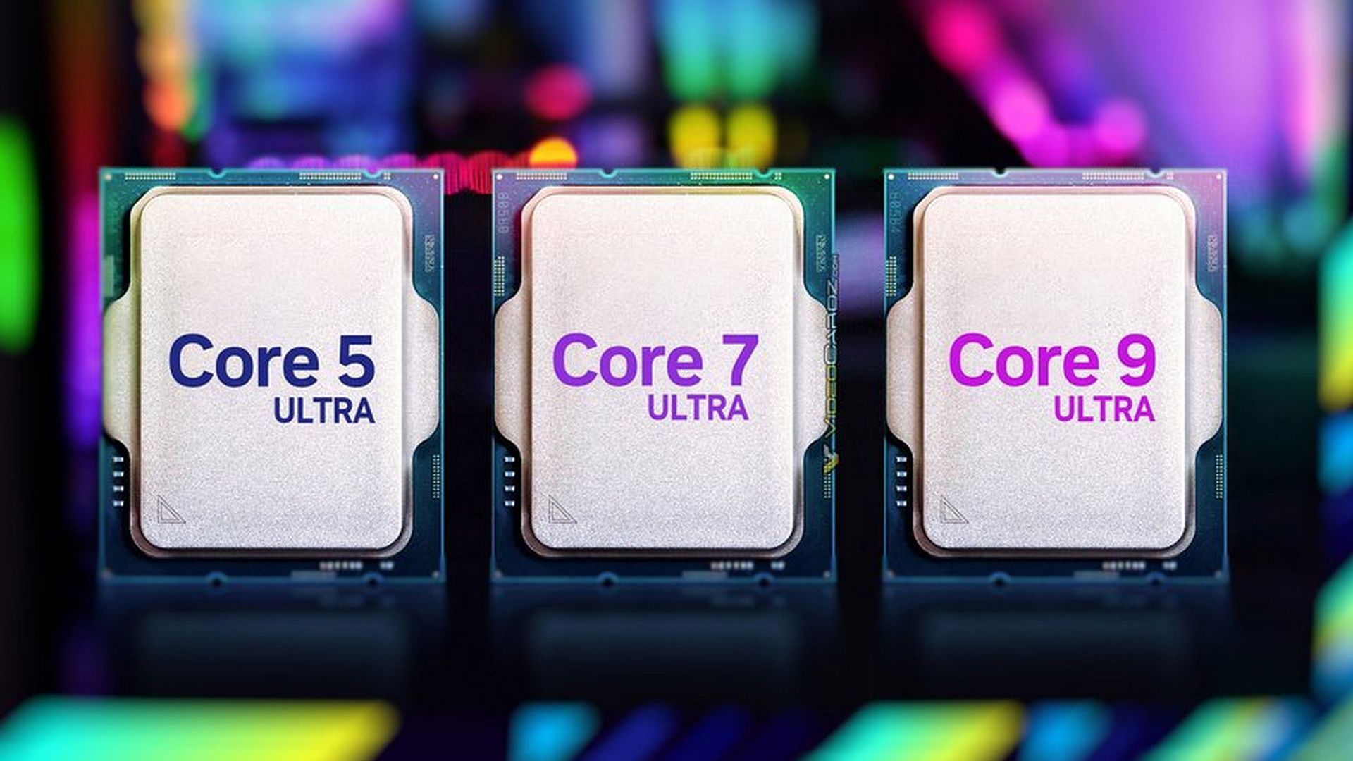  Three Intel Core Ultra CPUs, the Core i5, Core i7, and Core i9.