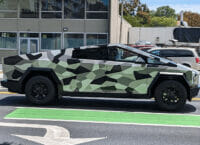 The Tesla Cybertruck was first spotted in camouflage