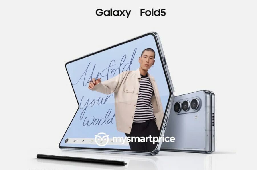 Витік зображення Samsung Galaxy Fold5 показав беззазорний шарнір