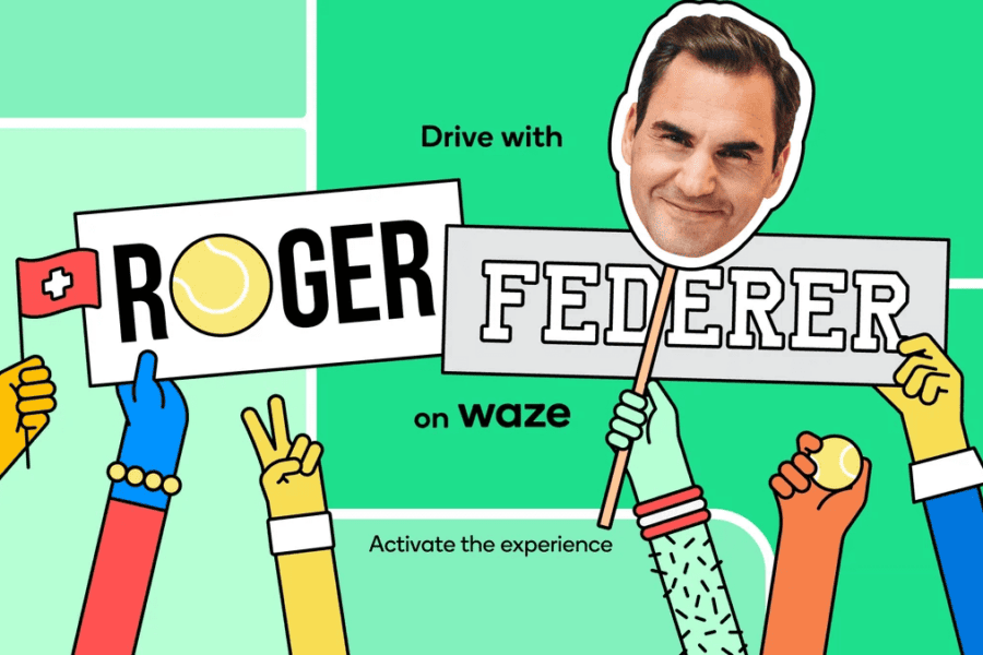 Роджер Федерер відтепер може бути вашим штурманом у додатку Waze
