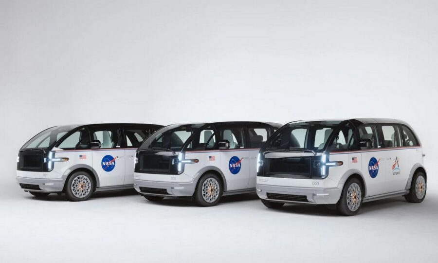 Canoo has created three electric vehicles for transporting NASA astronauts