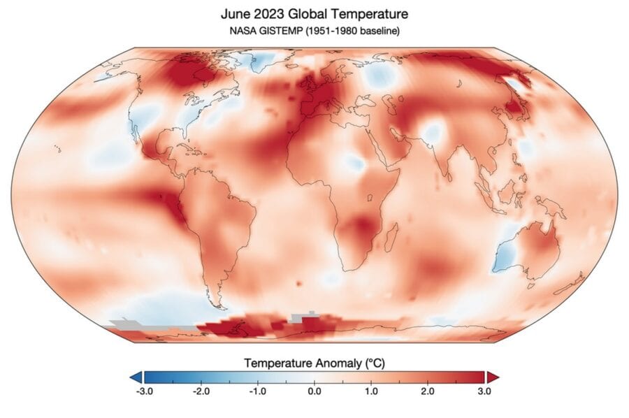 NASA визнало червень 2023-го найспекотнішим за всю історію спостережень