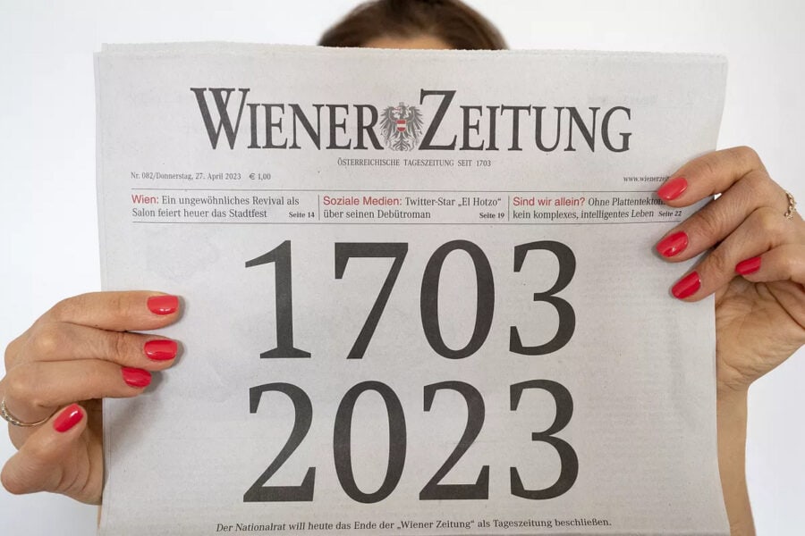 Найстаріша у світі газета, австрійська Wiener Zeitung, припинила виходити на папері