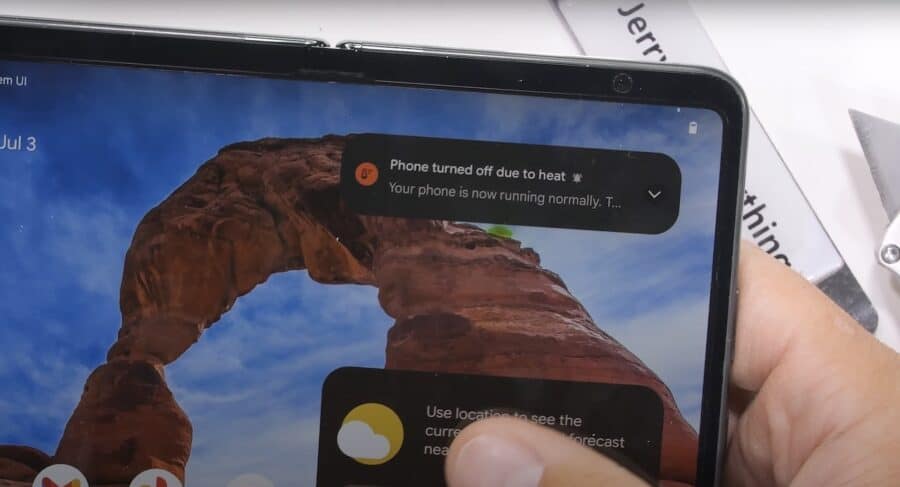 The Google Pixel Fold can be opened inside out quite easily, but not because of the weak hinge