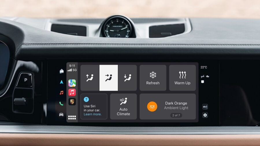 Porsche gives CarPlay more options to control the settings of its cars