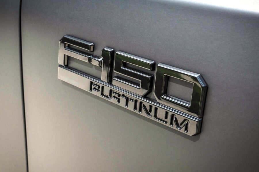 Ford F-150 Lightning Platinum Black electric pickup truck: black matte!
