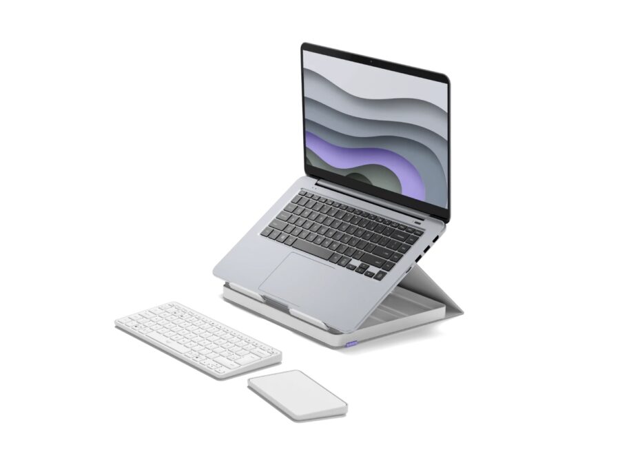 Logitech Casa - a laptop stand with a wireless keyboard and trackpad