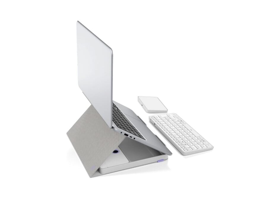 Logitech Casa - a laptop stand with a wireless keyboard and trackpad