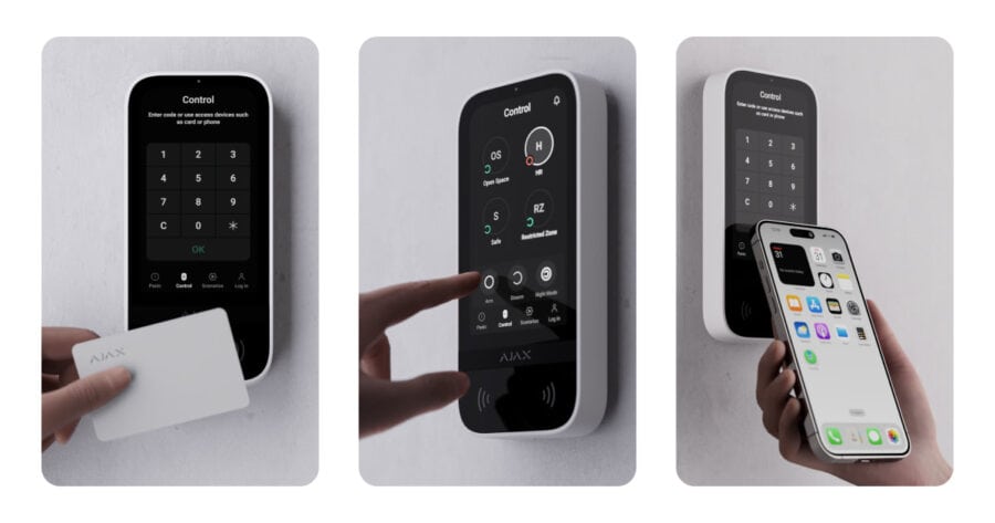 Ajax представив KeyPad Touchscreen — бездротовий сенсорний екран для керування системою безпеки та «розумними» пристроями