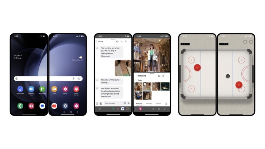 Samsung Try Galaxy now allows you to simulate the operation of an open Galaxy Fold with two iPhones