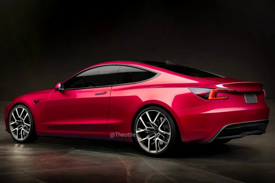 Fantasy about Tesla GT - an electric coupe car based on Tesla Model 3 and BMW 4-series