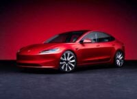 The updated Tesla Model 3 electric car is presented