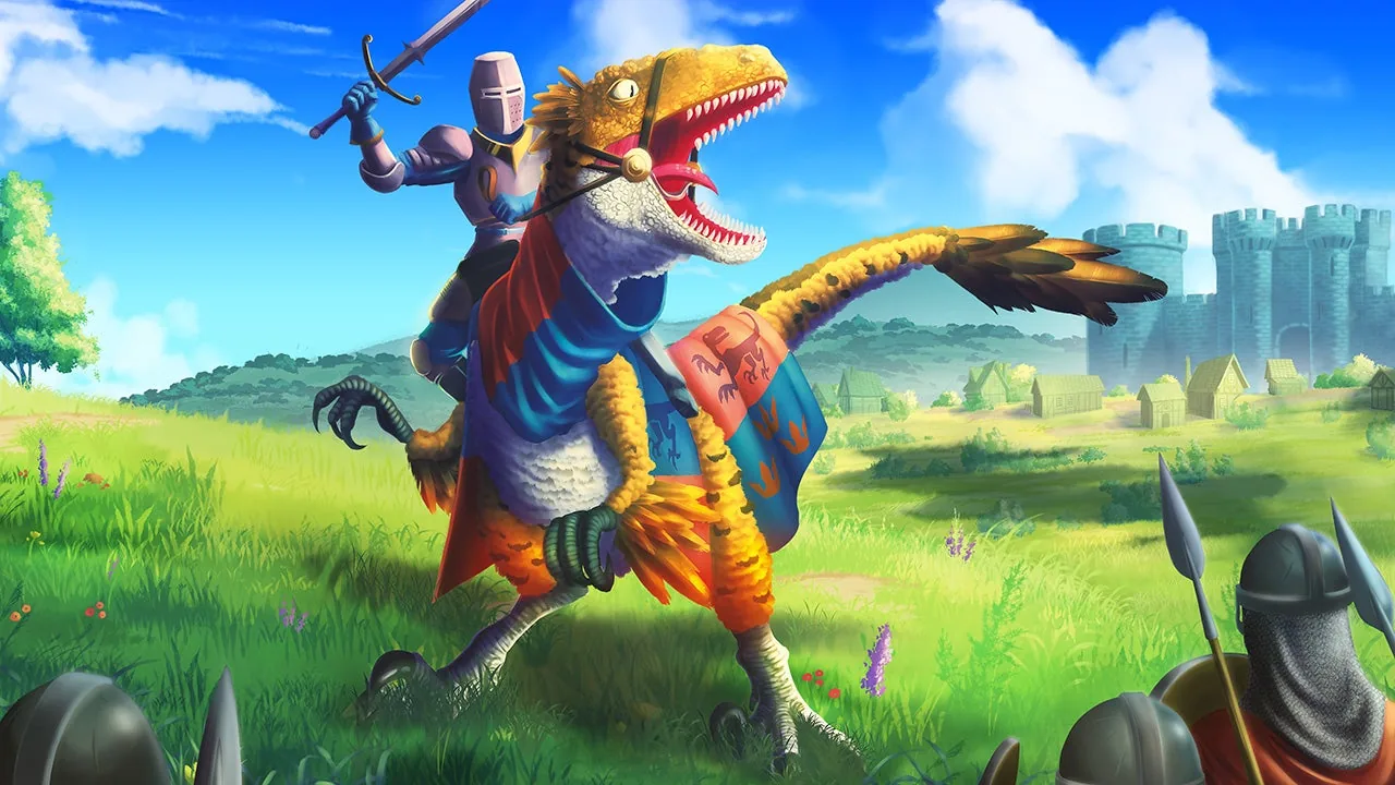 Dinolords is a retro medieval RTS in which the Vikings ride T-Rexes