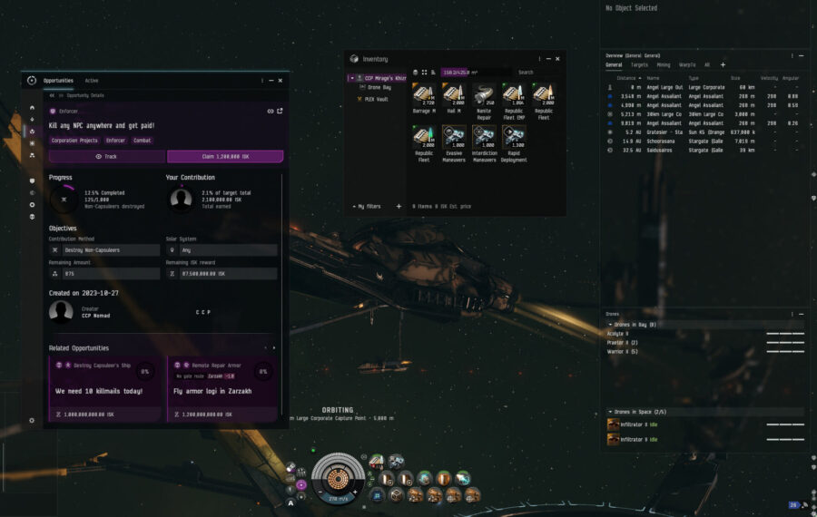 EVE Online interface