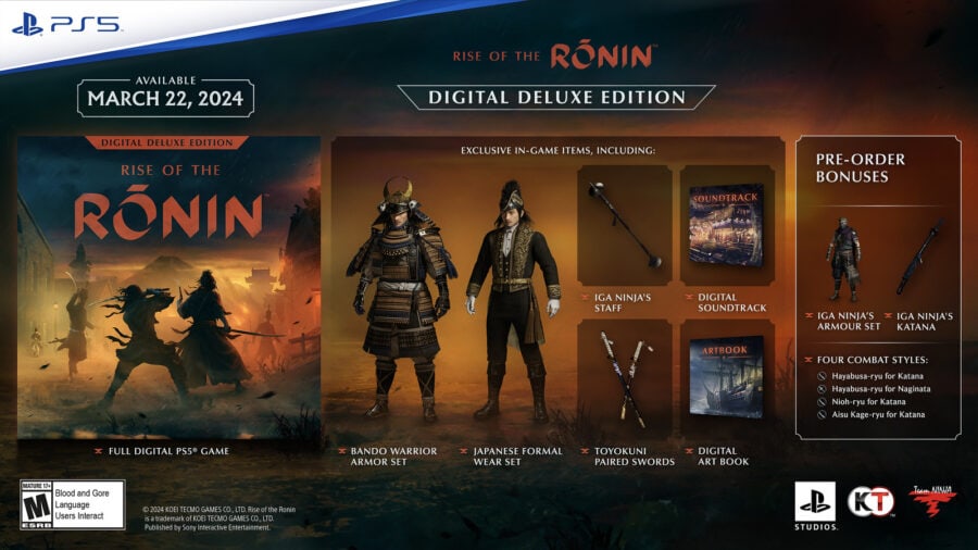Rise of the Ronin, ексклюзив PlayStation 5 від Team Ninja, отримала дату релізу