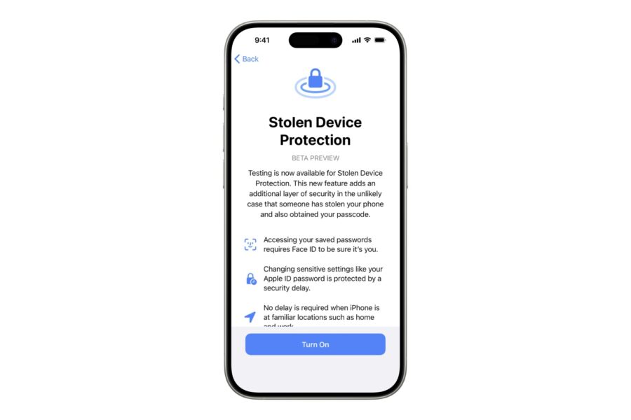 Apple додала в iOS 17.3 функцію «Захист викрадених пристроїв», яка має вберегти дані користувача у випадку викрадення iPhone