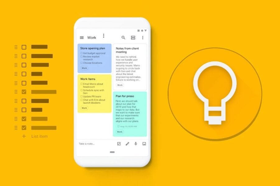 Google Keep для Android зможе створювати списки справ за вас завдяки ШІ