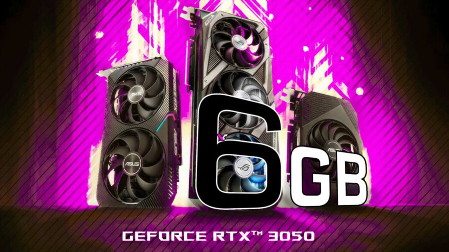 Відеокарта GeForce RTX 3050 6 ГБ отримає 2304 обчислювачі, 96-бітову шину та TBP у 70 Вт