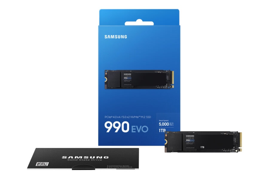 Samsung introduces Samsung SSD 990 EVO series: first SSDs with hybrid PCI-E 4.0 x4 / PCI-E 5.0 x2 connectivity