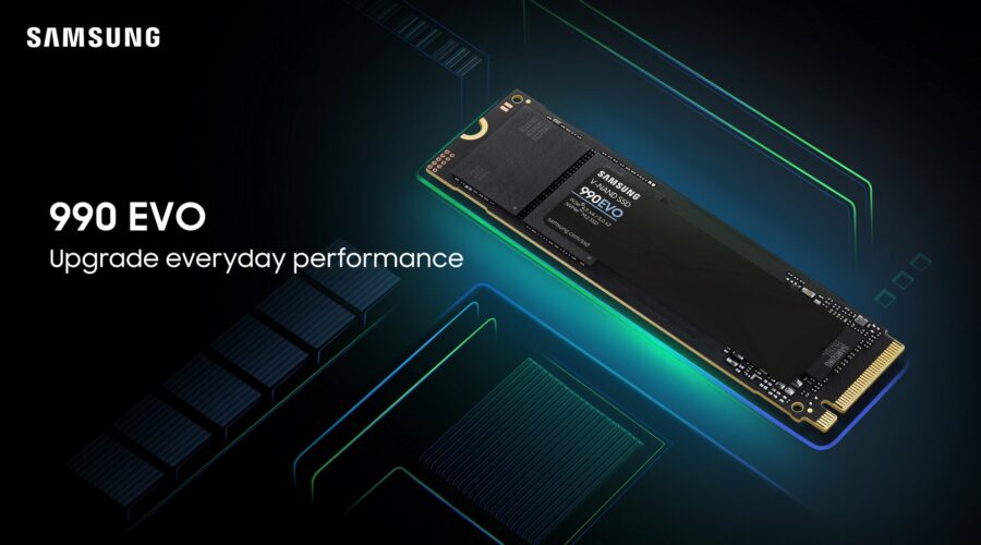Samsung представила накопичувачі серії Samsung SSD 990 EVO: перші SSD з гібридним підключенням PCI-E 4.0 x4 / PCI-E 5.0 x2