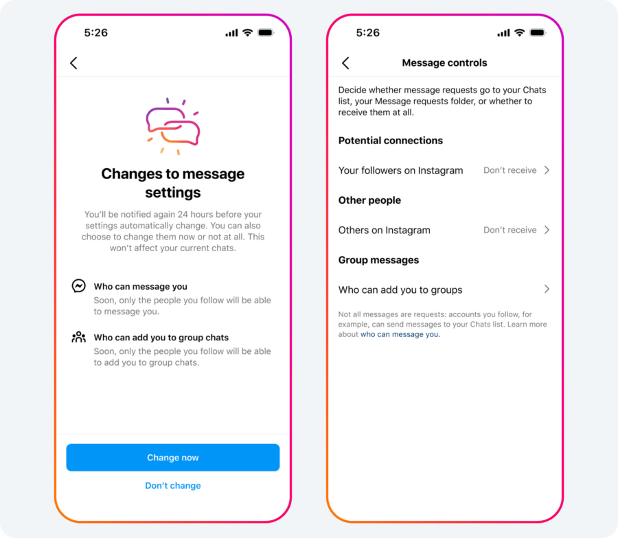 Meta restricts the ability to send messages to teenagers on Instagram and Facebook