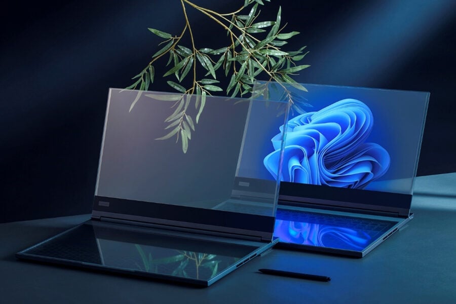 A new concept of a transparent Lenovo laptop has appeared