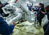 New generation spacesuit for NASA tested in zero gravity