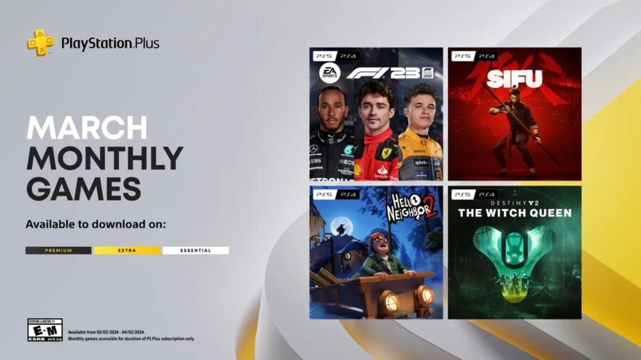 What games will be given away in PS Plus in March