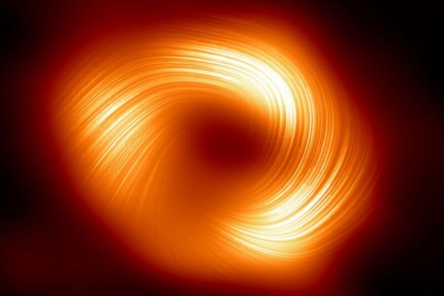 There are magnetic fields around the Sagittarius A* black hole in the Milky Way, astronomers show images