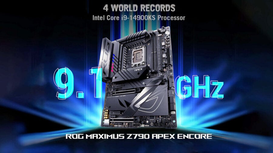 Intel Core i9-14900KS оновлює частотний рекорд: процесор розігнаний до 9117 МГц
