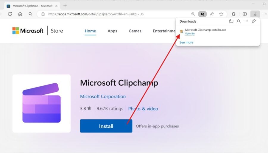 Microsoft Store gets a new way to install apps from the web version