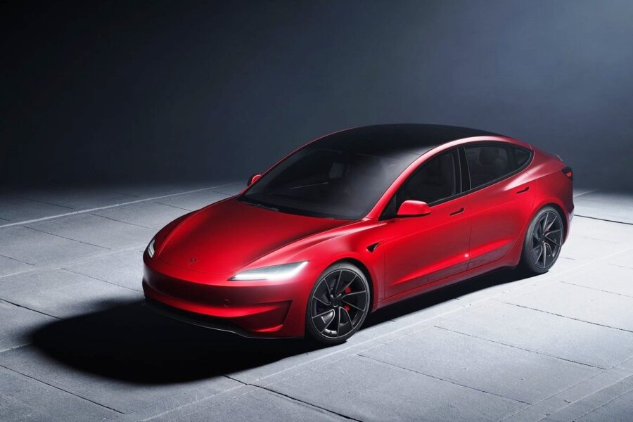 The new Tesla Model 3 Performance sports sedan is 510 hp of power and adaptive shock absorbers
