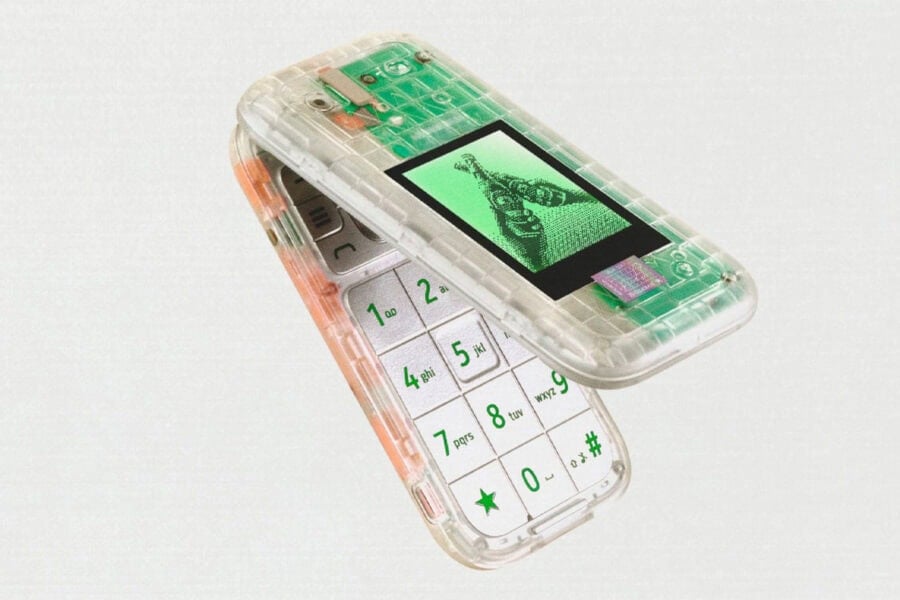 HMD, Heineken, and Bodega present The Boring Phone, a folding phone with no features