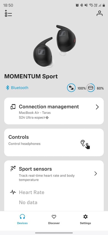 Sennheiser Momentum Sport - headphones for sports with heart rate monitor and body temperature sensor