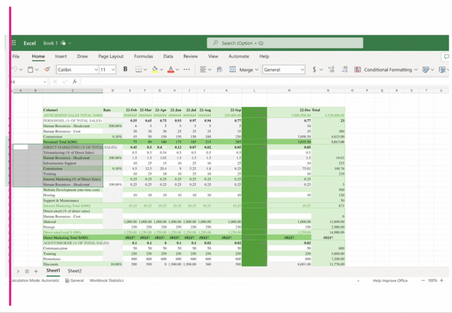 Microsoft Excel for web users gets an updated design