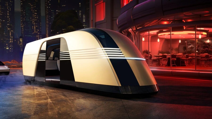 Tesla Robovan, A Robotic Car That Can Accommodate Up To 20 Passengers ...